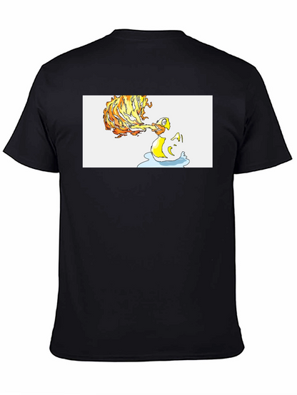 Fiery Duck T-Shirt - Unique Graphic Tee