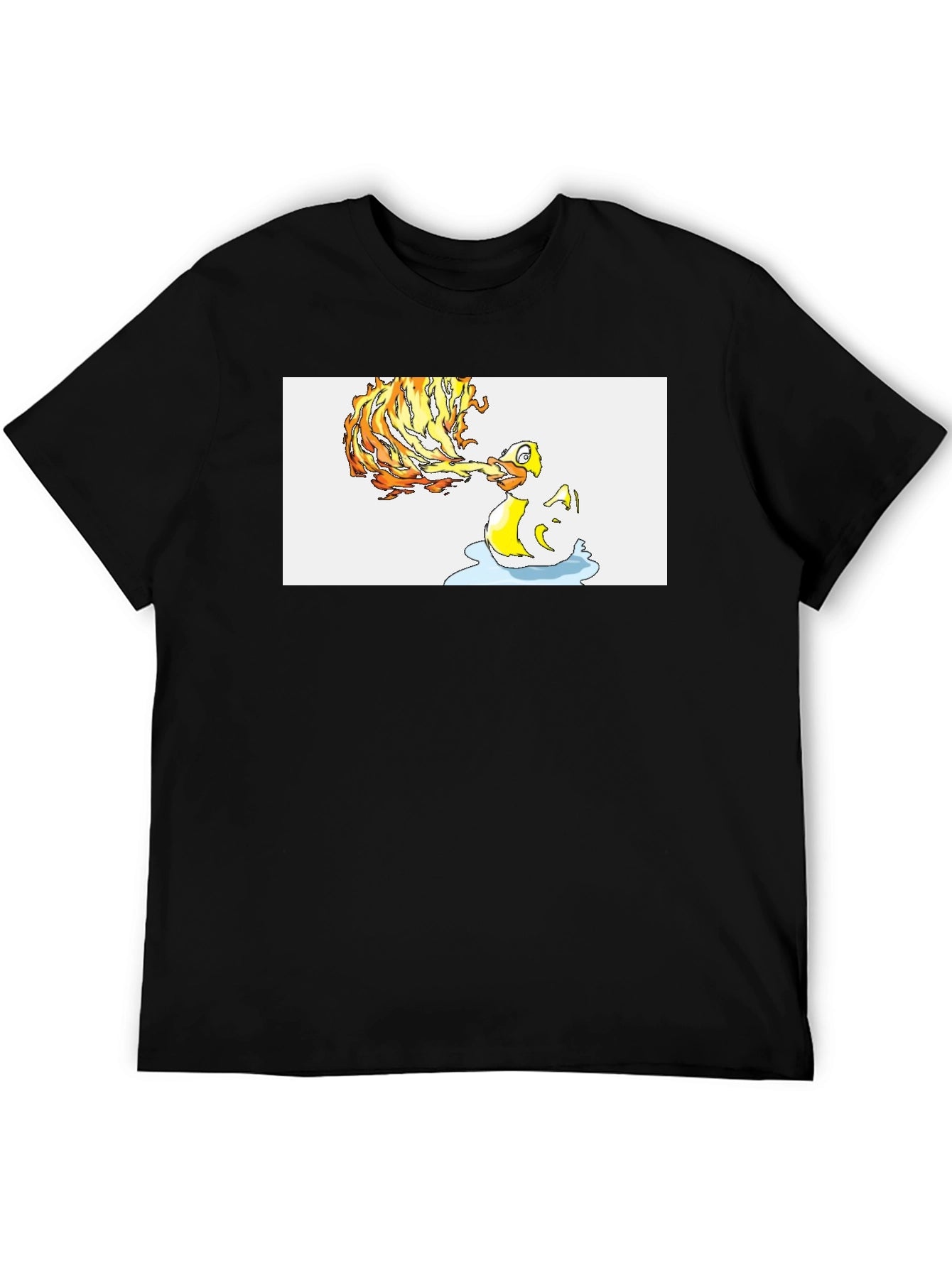 Fiery Duck T-Shirt - Unique Graphic Tee