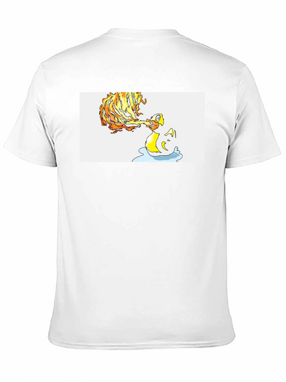 Fiery Duck T-Shirt - Unique Graphic Tee