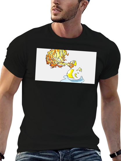 Fiery Duck T-Shirt - Unique Graphic Tee