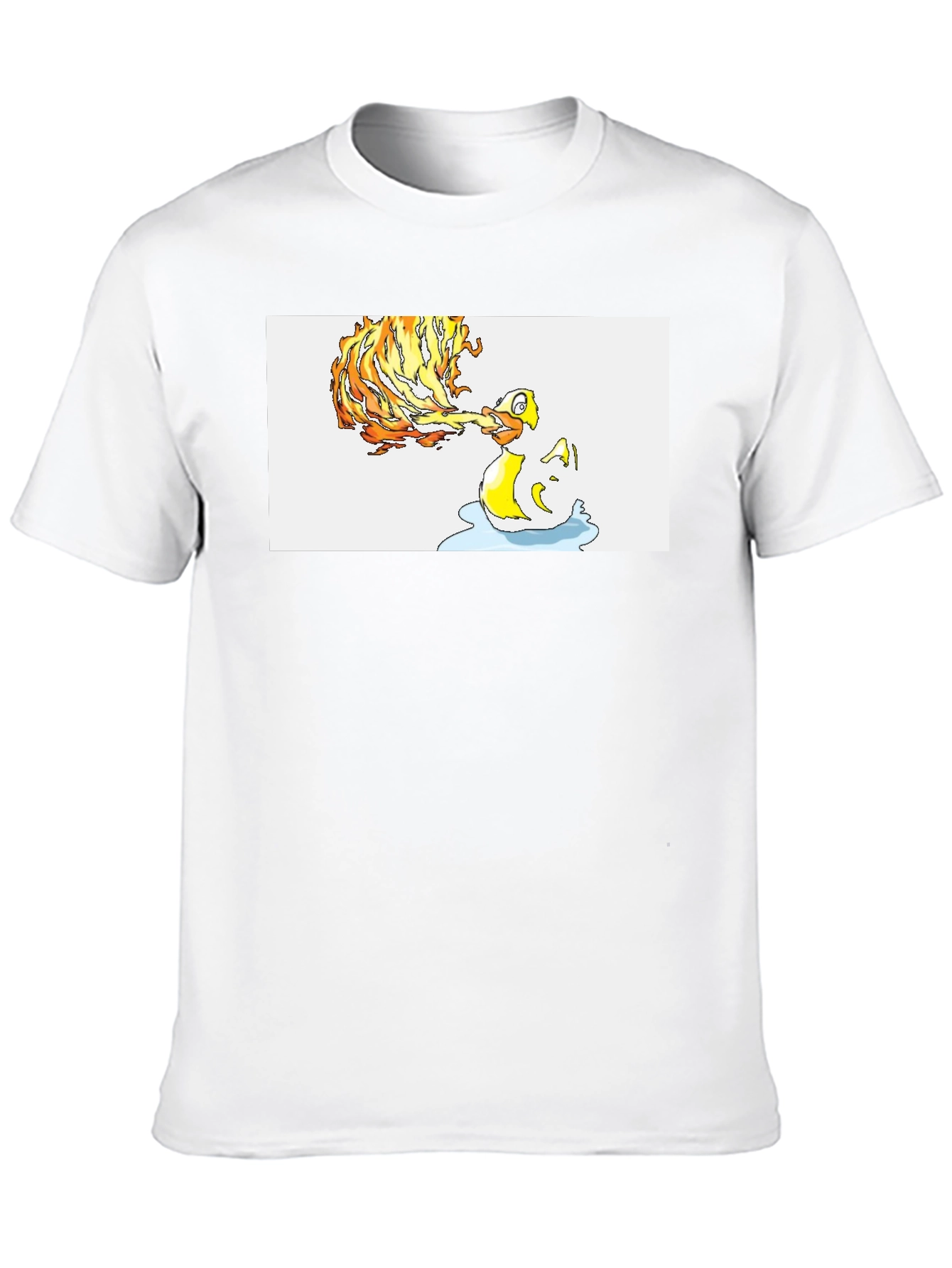 Fiery Duck T-Shirt - Unique Graphic Tee
