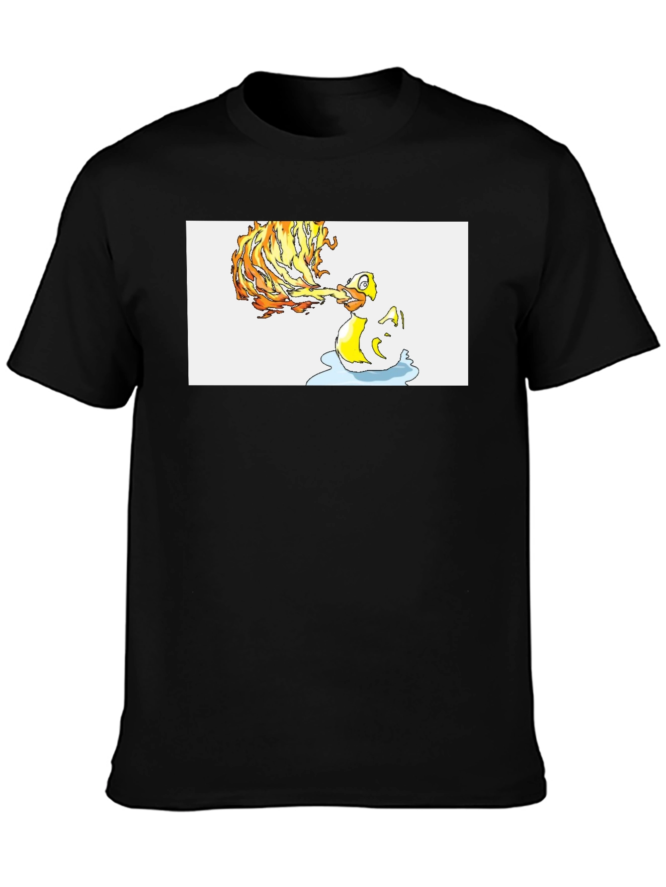 Fiery Duck T-Shirt - Unique Graphic Tee