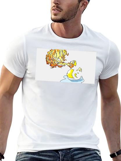 Fiery Duck T-Shirt - Unique Graphic Tee