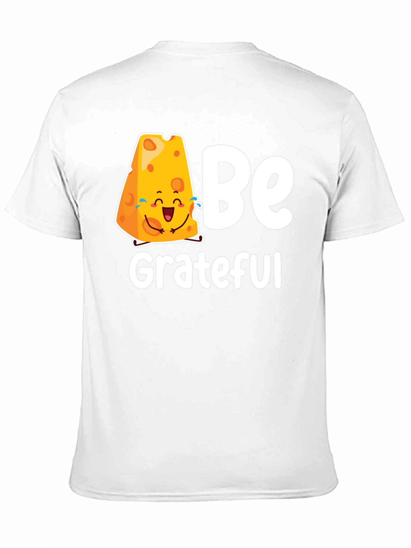 Be Grateful Cheese Graphic Tee - Black