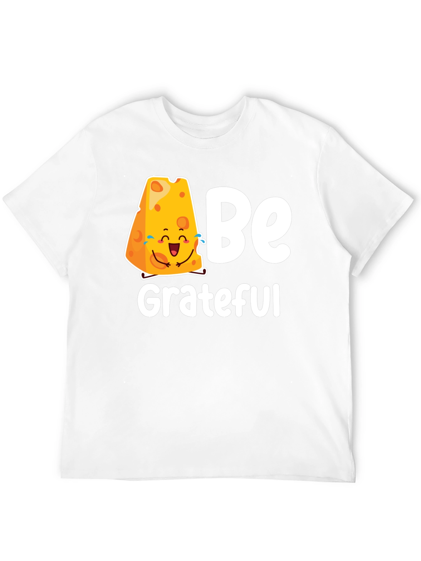 Be Grateful Cheese Graphic Tee - Black