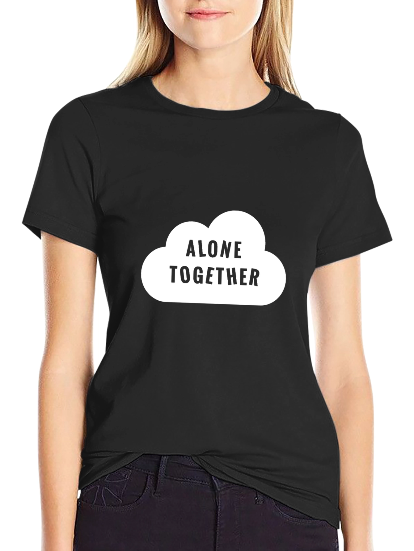 Alone Together Cloud T-Shirt - Black