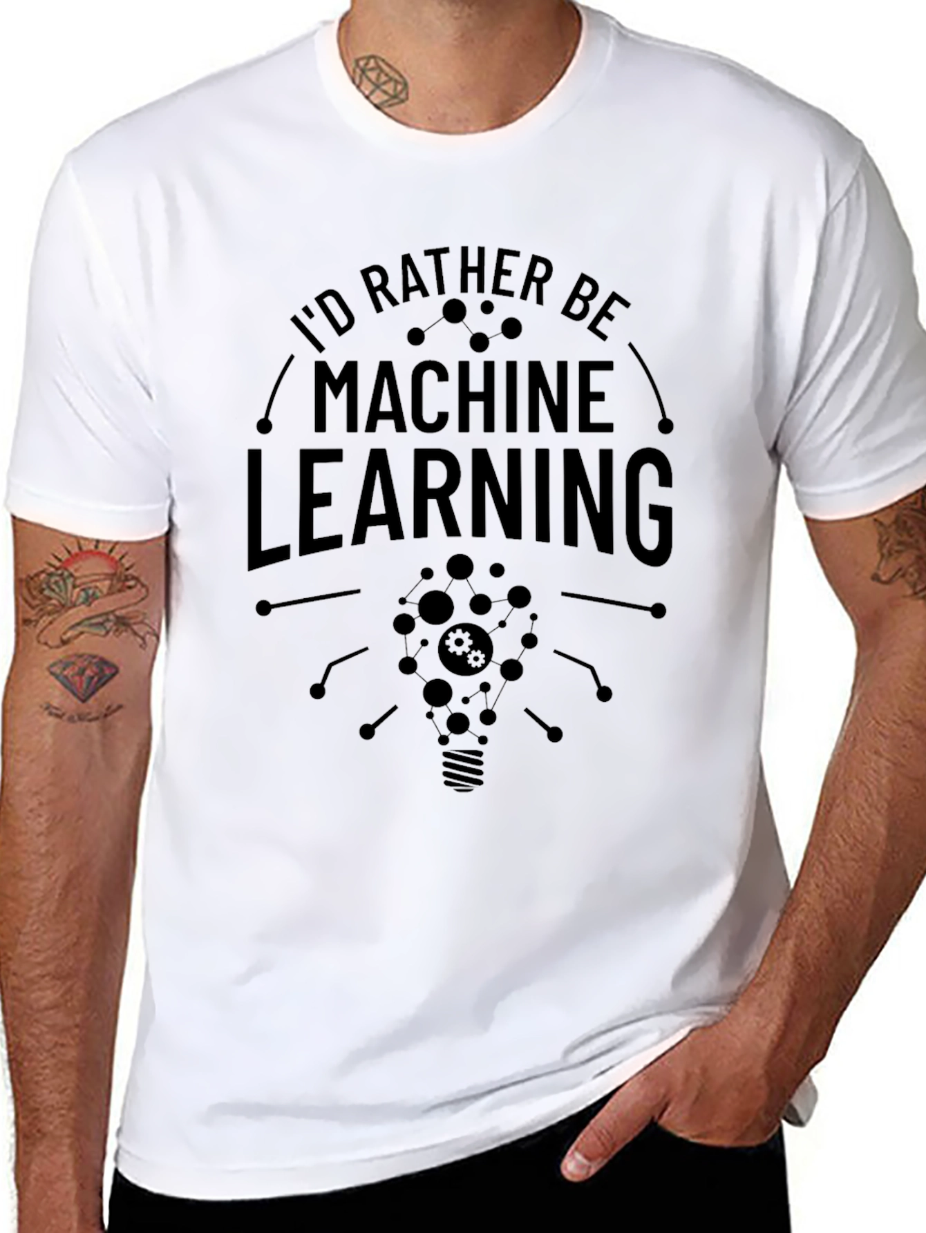 Machine Learning Graphic T-Shirt - Black