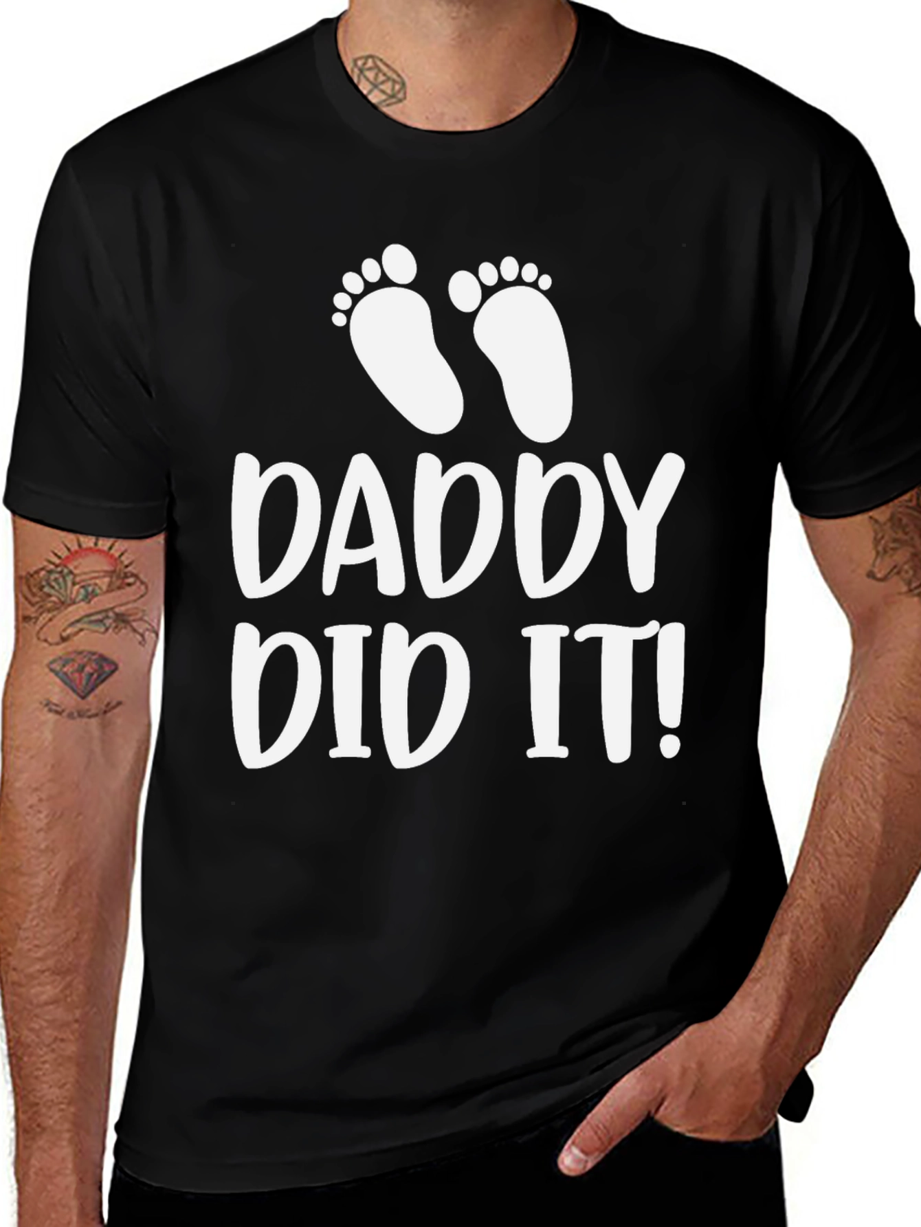 Daddy Did It! Mens Black T-Shirt