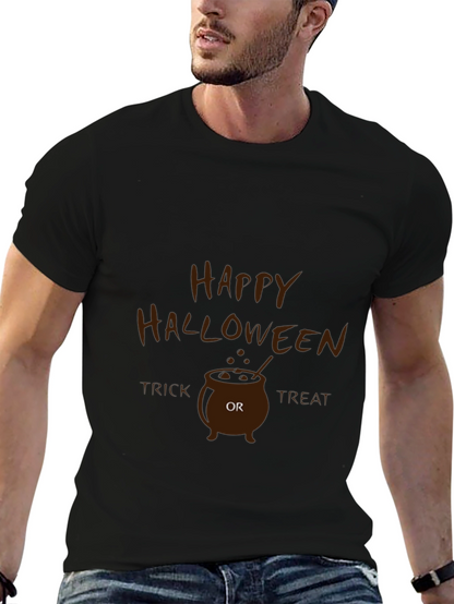 Happy Halloween Cauldron Graphic T-Shirt