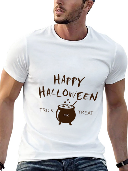 Happy Halloween Cauldron Graphic T-Shirt