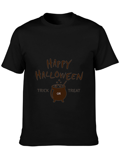 Happy Halloween Cauldron Graphic T-Shirt
