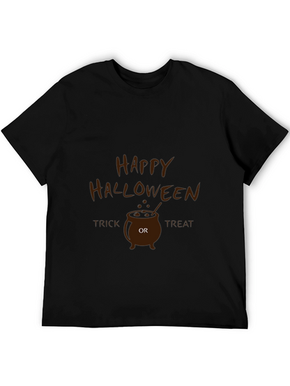 Happy Halloween Cauldron Graphic T-Shirt