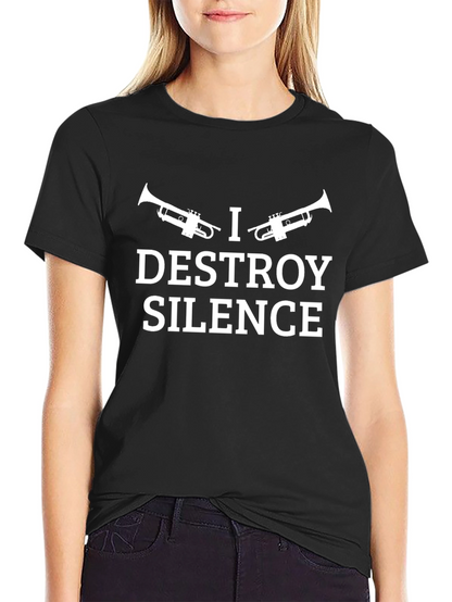 I Trumpet Destroy Silence Graphic Tee - Black