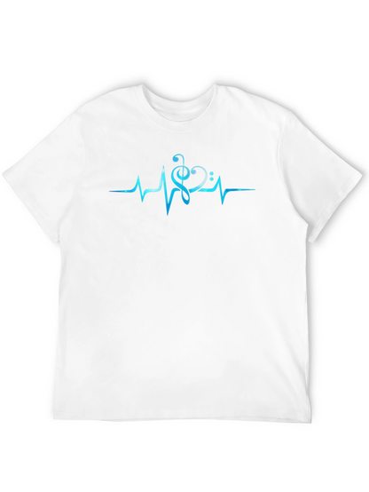 Music Heartbeat T-Shirt - Black