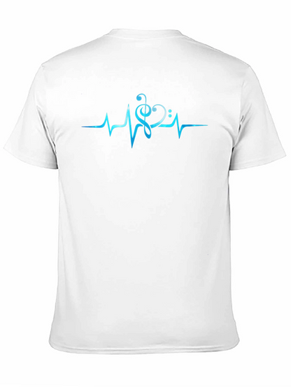 Music Heartbeat T-Shirt - Black