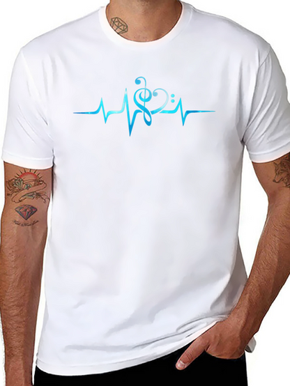 Music Heartbeat T-Shirt - Black