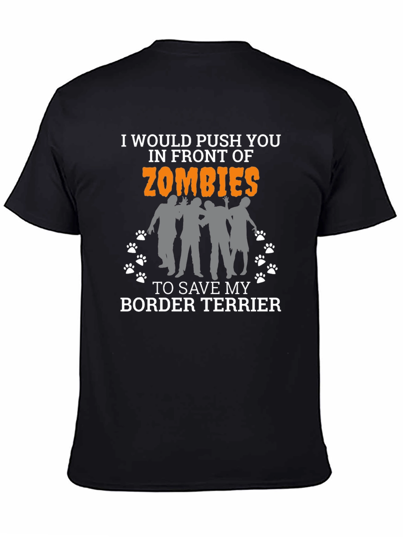 Funny Border Terrier Zombie T-Shirt
