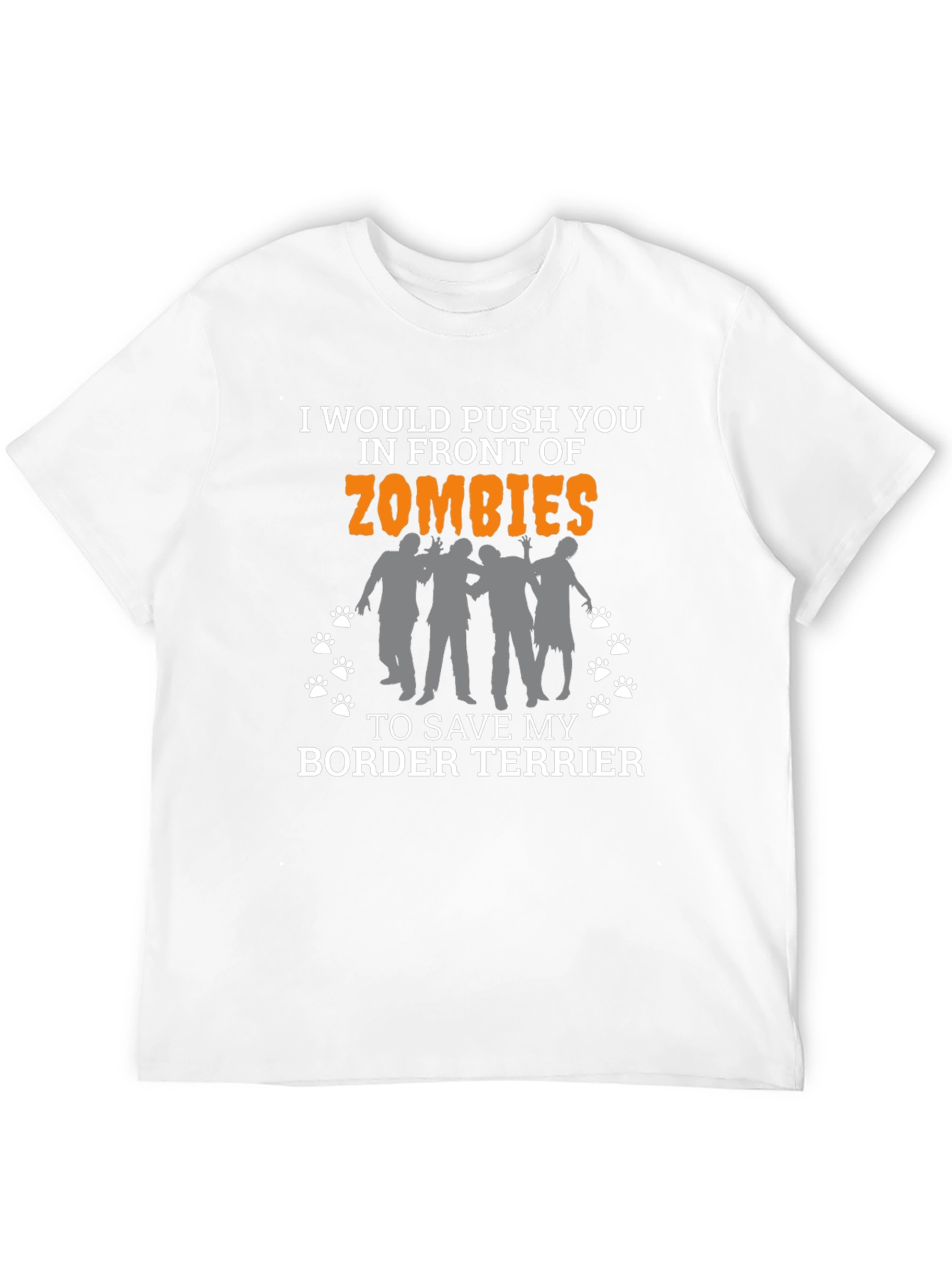 Funny Border Terrier Zombie T-Shirt