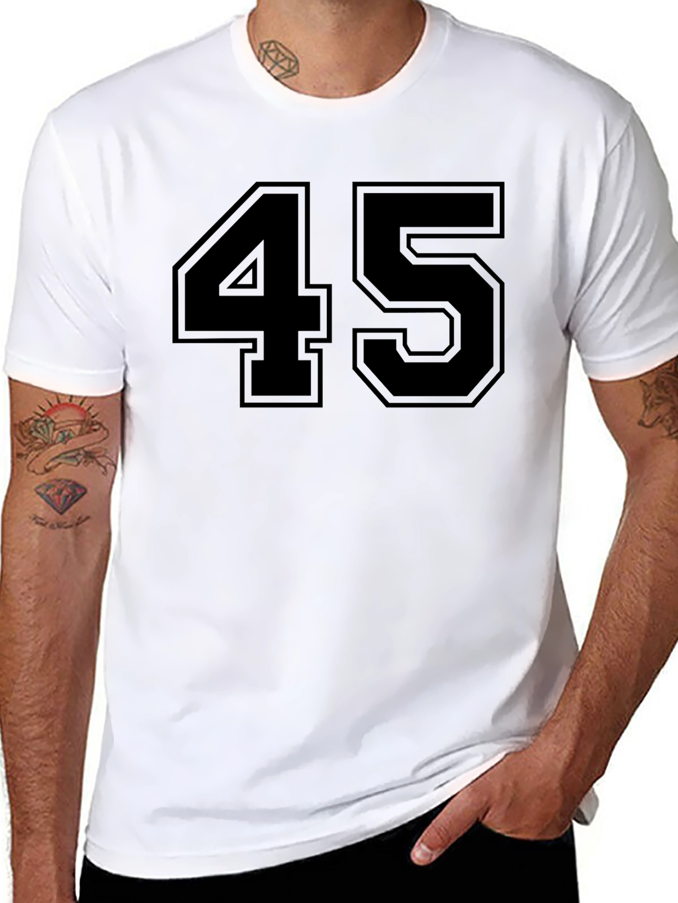 Bold 45 Graphic Tee - Classic Black T-Shirt