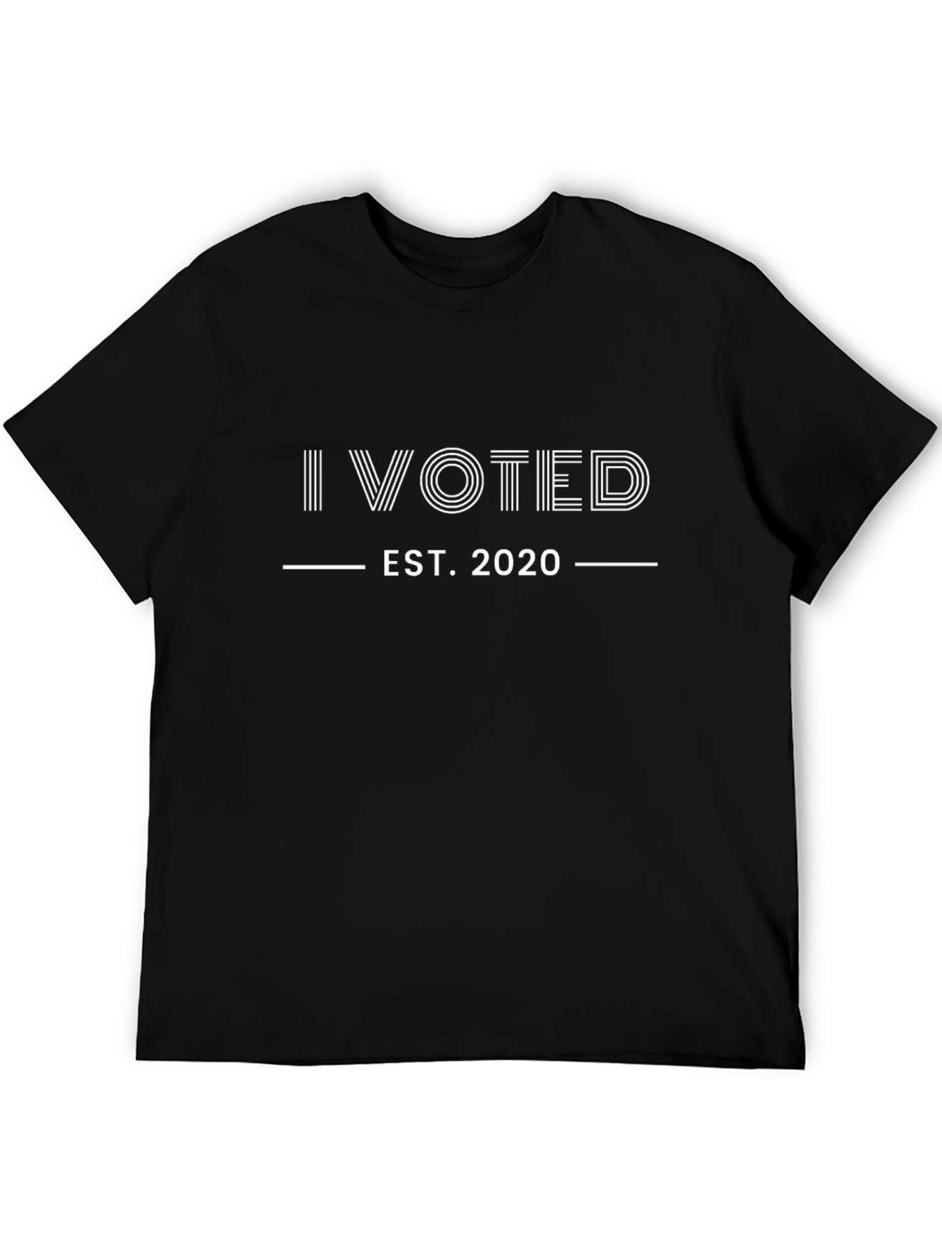 I Voted EST 2020 Black T-Shirt