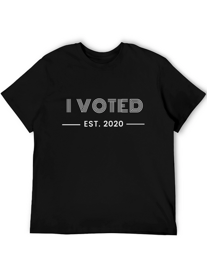 I Voted EST 2020 Black T-Shirt
