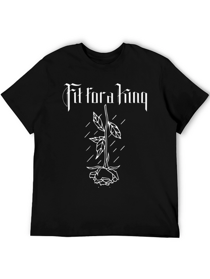 Fit For a King Graphic Print Black T-Shirt