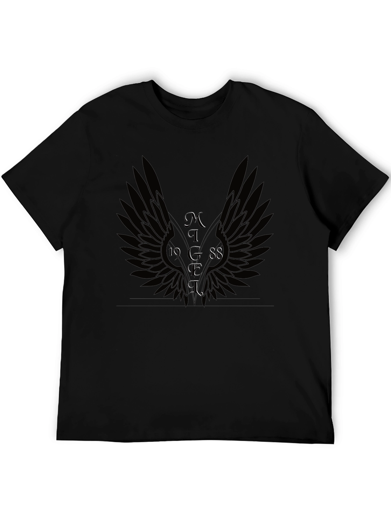 Angel Wings 1988 Black Graphic T-Shirt