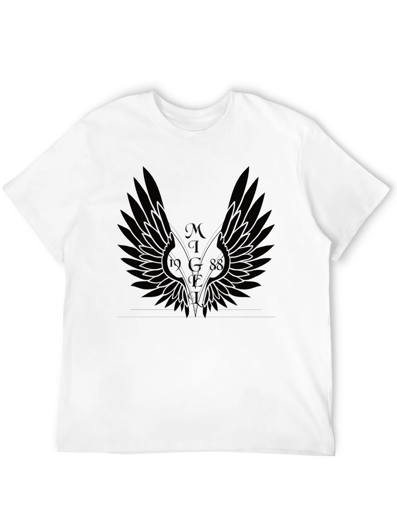 Angel Wings 1988 Black Graphic T-Shirt