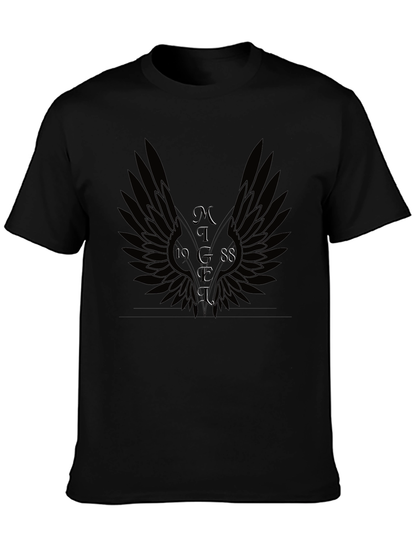 Angel Wings 1988 Black Graphic T-Shirt