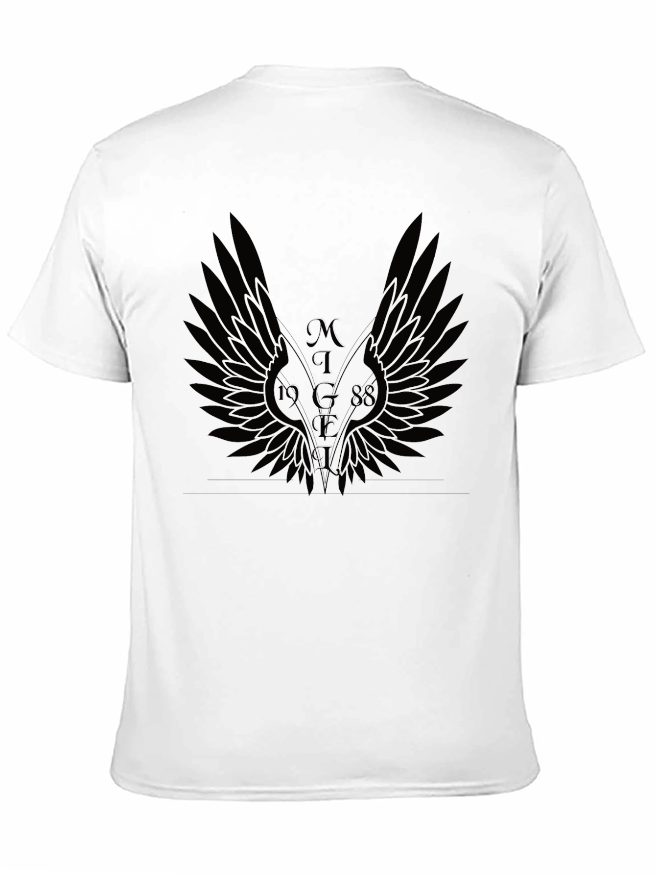 Angel Wings 1988 Black Graphic T-Shirt