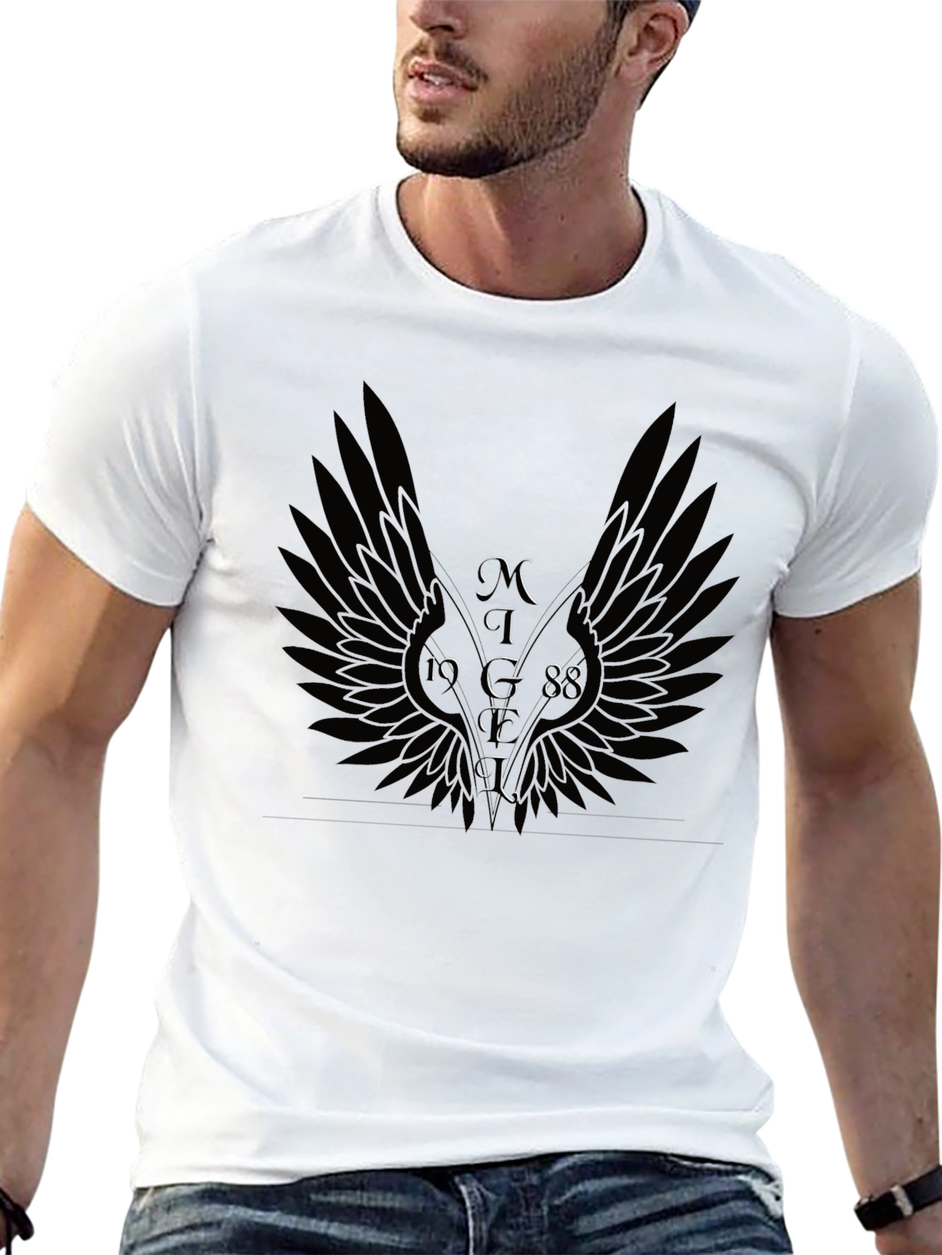 Angel Wings 1988 Black Graphic T-Shirt