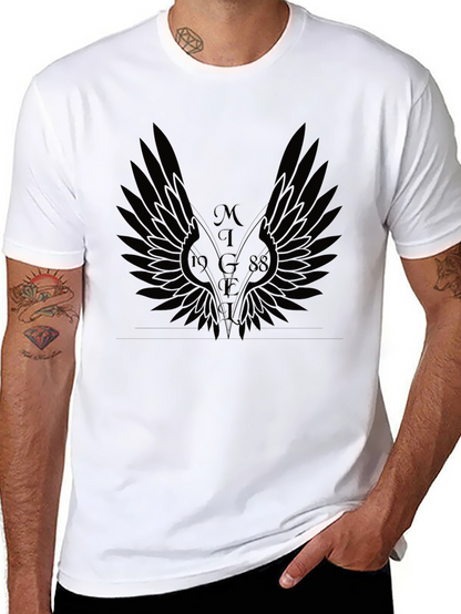 Angel Wings 1988 Black Graphic T-Shirt