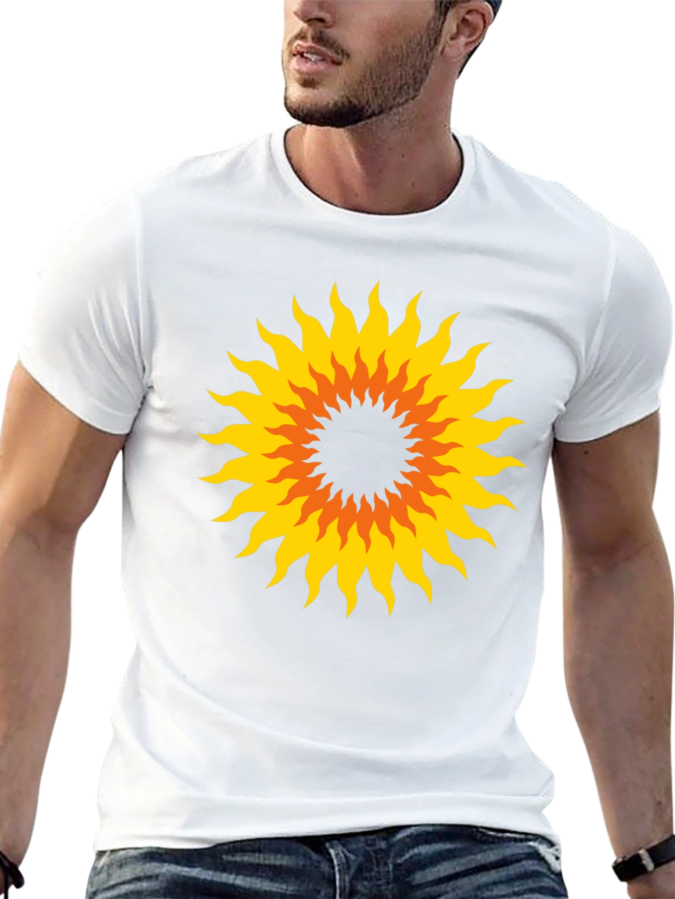 Sunburst Graphic Black T-Shirt