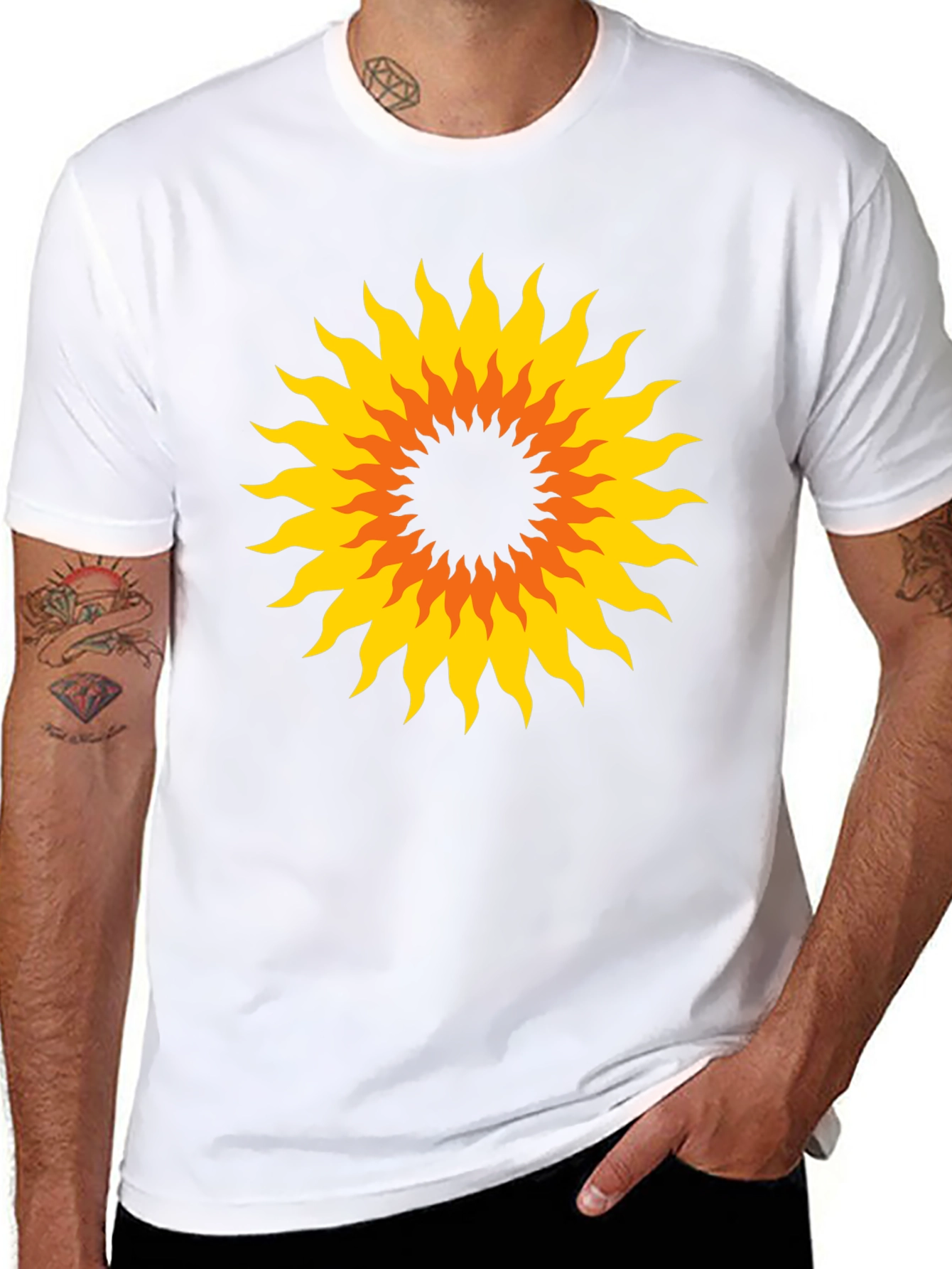 Sunburst Graphic Black T-Shirt