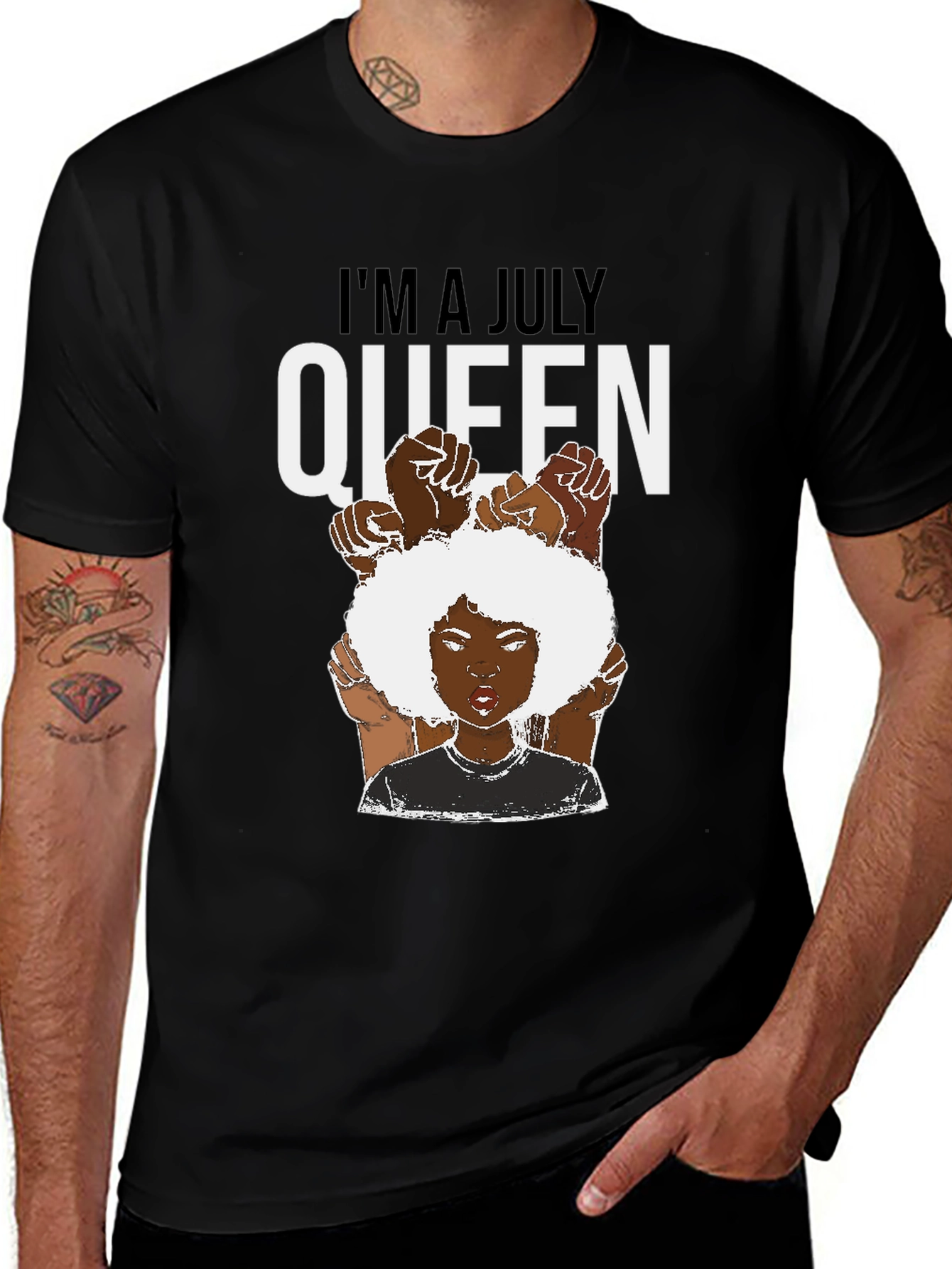 July Queen T-Shirt - Black Pride