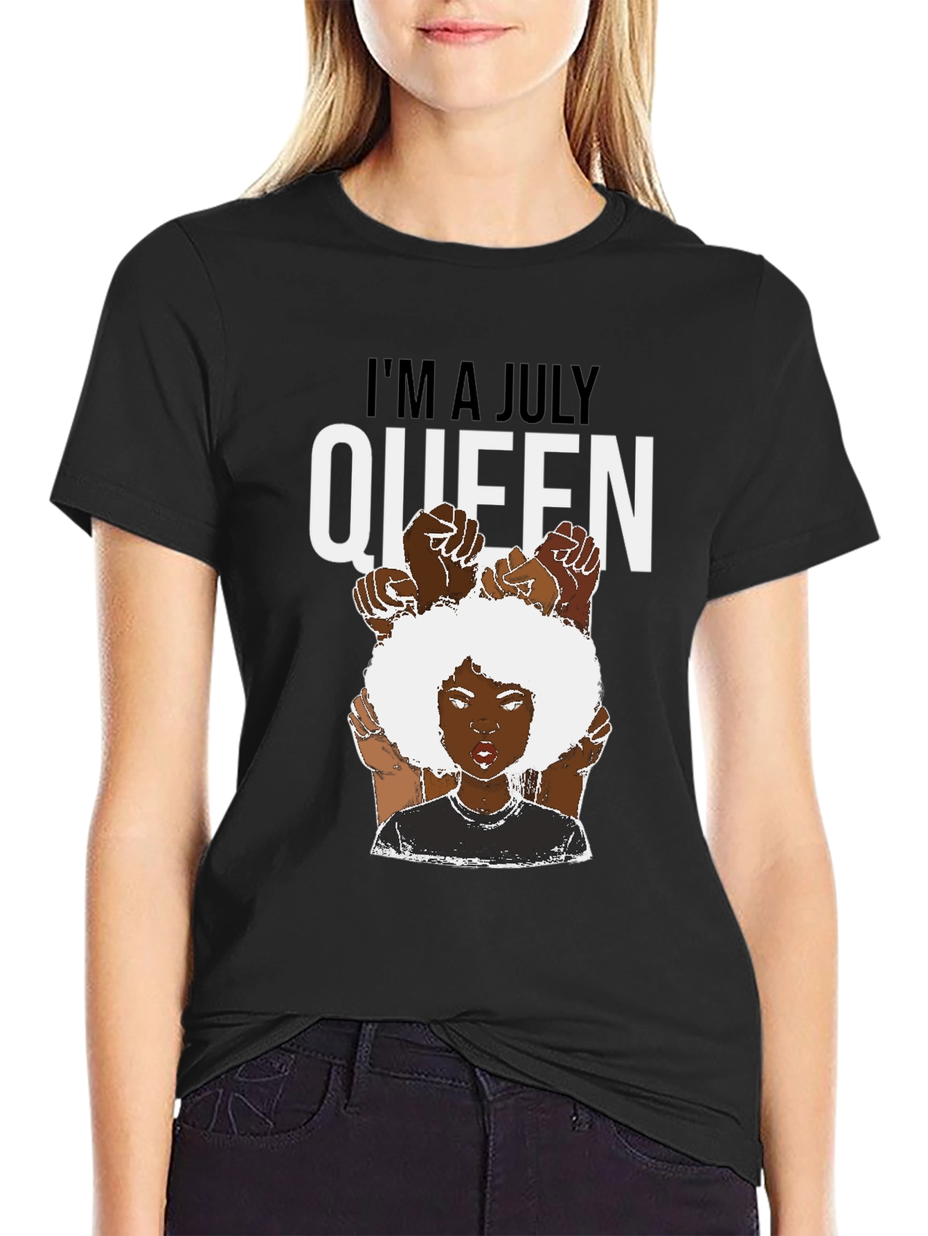 July Queen T-Shirt - Black Pride