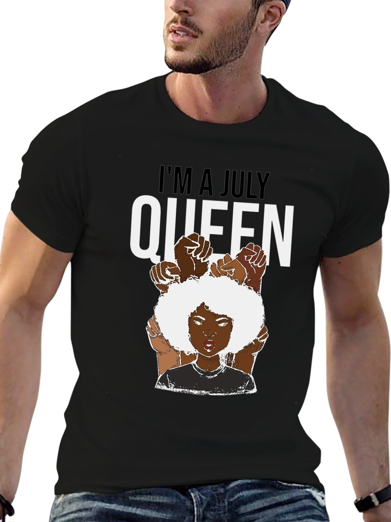 July Queen T-Shirt - Black Pride