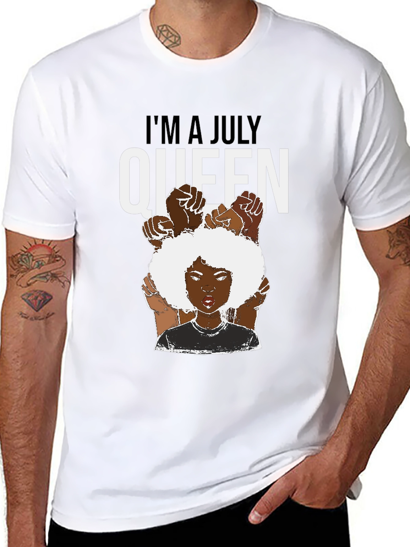 July Queen T-Shirt - Black Pride
