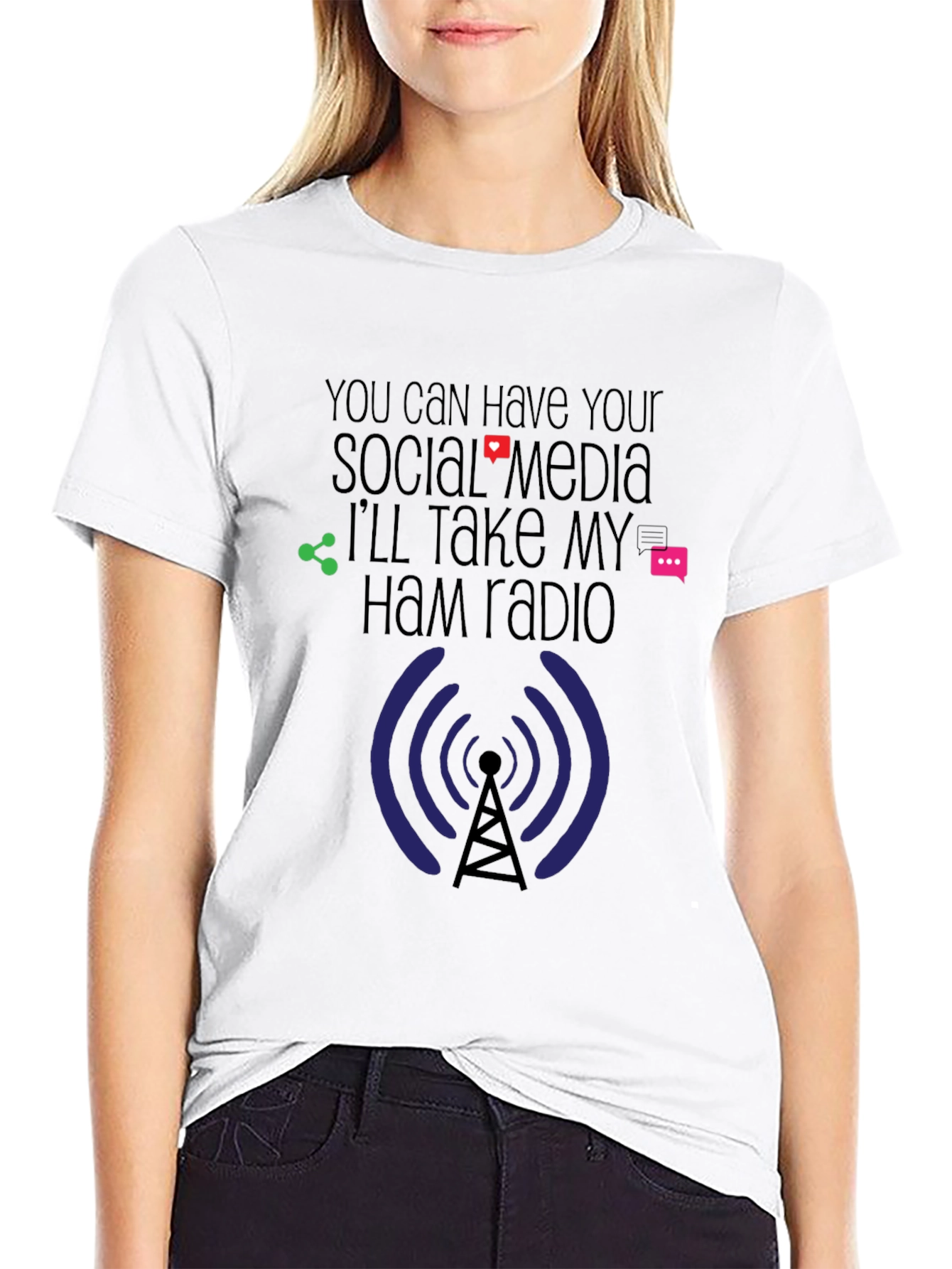 Ham Radio Social Media T-Shirt