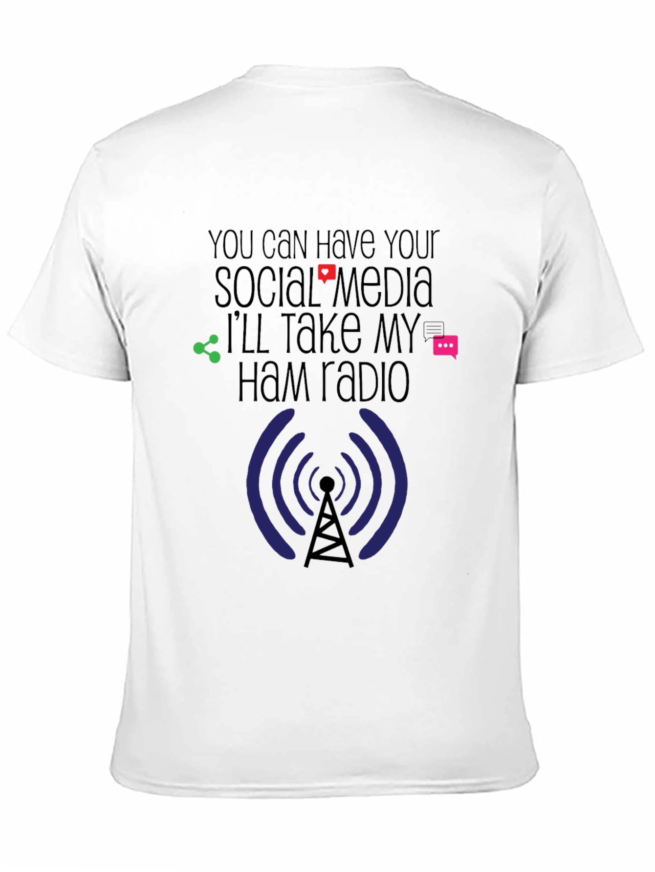 Ham Radio Social Media T-Shirt