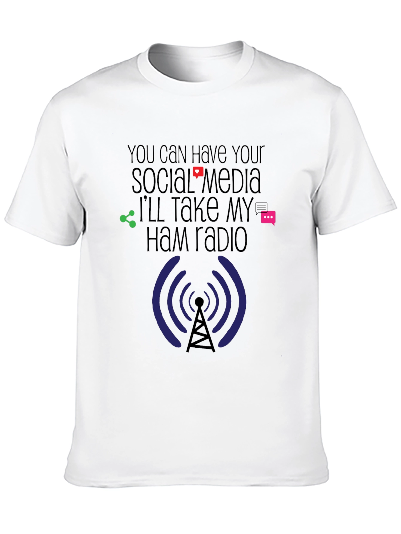 Ham Radio Social Media T-Shirt