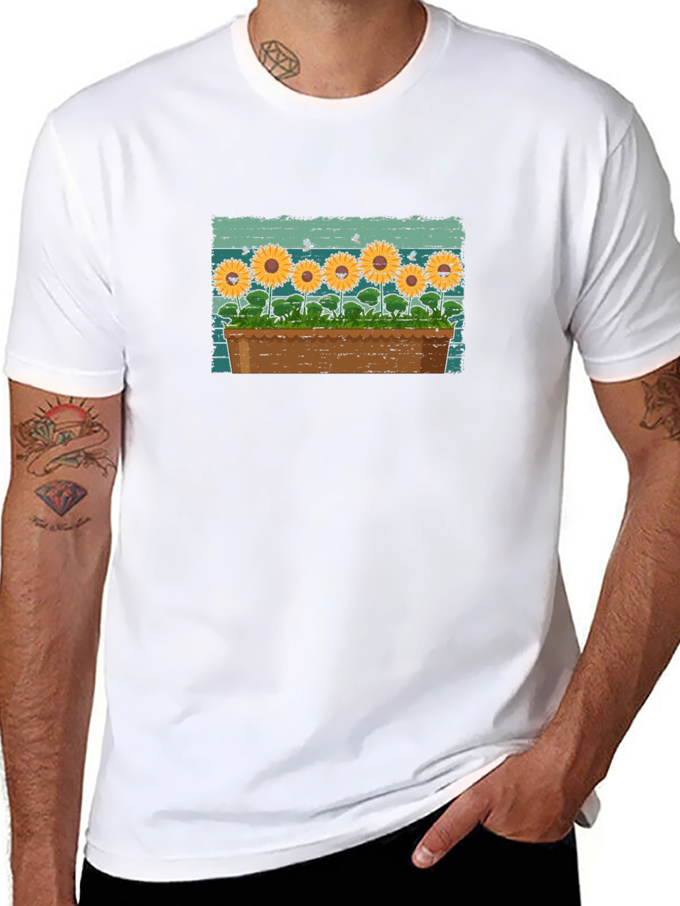 Sunflower Garden T-Shirt - Unique Graphic Tee