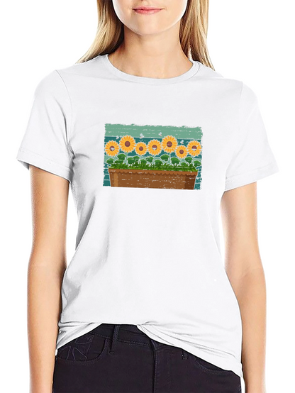 Sunflower Garden T-Shirt - Unique Graphic Tee