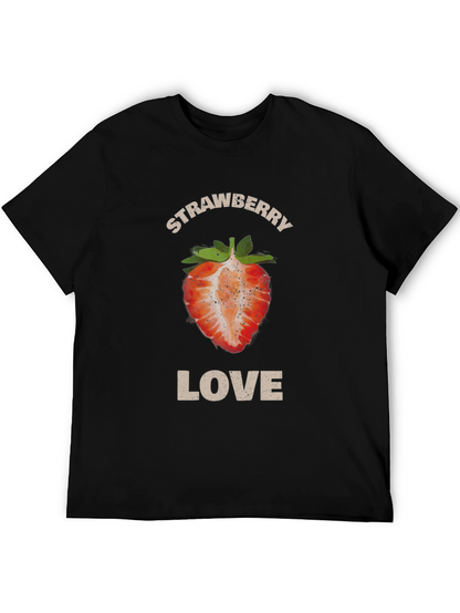 Strawberry Love Graphic T-Shirt - Stylish Fruit Tee