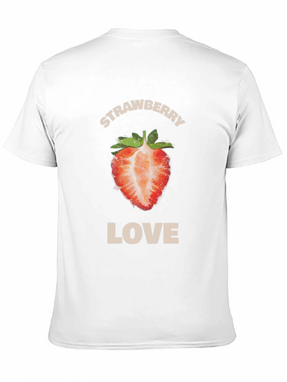 Strawberry Love Graphic T-Shirt - Stylish Fruit Tee