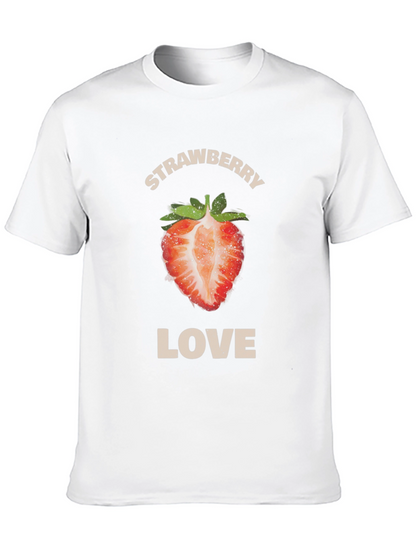 Strawberry Love Graphic T-Shirt - Stylish Fruit Tee