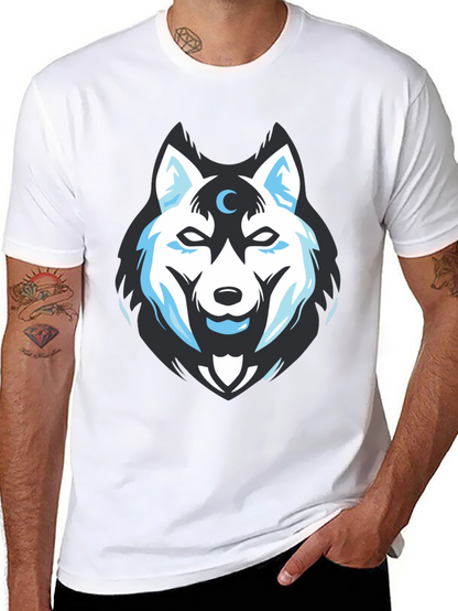 Wolf Moon Graphic Tee - Black Cotton Blend