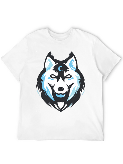 Wolf Moon Graphic Tee - Black Cotton Blend