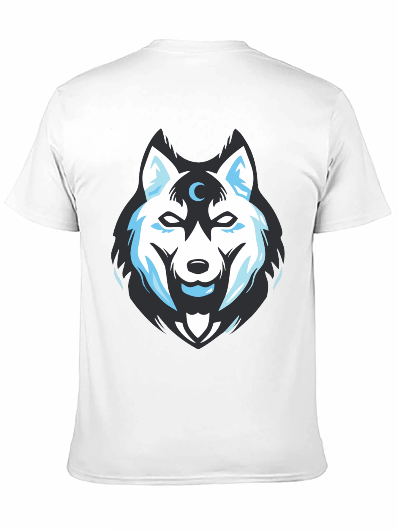 Wolf Moon Graphic Tee - Black Cotton Blend