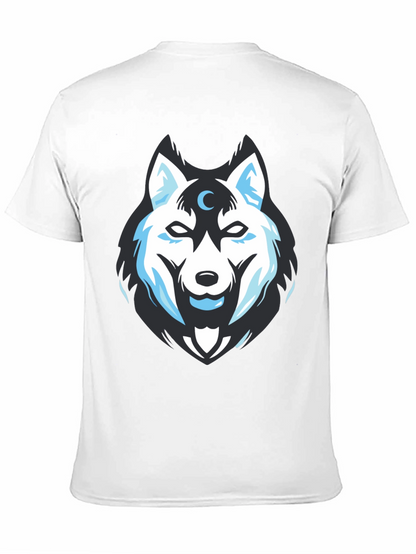 Wolf Moon Graphic Tee - Black Cotton Blend